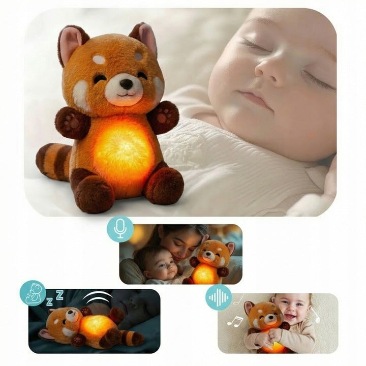 SZUMIĄCY MIŚ ODDYCHAJĄCY PLUSZAK PRZYTULANKA MASKOTKA SZUMIĄCA USPOKAJACZ